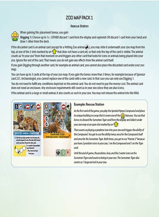 Capstone Games Ark Nova: Zoo Map Pack 1 - Game Accessory Pack, Expand Your Collection, All New Mechanics and Layouts to Explore - Image 5